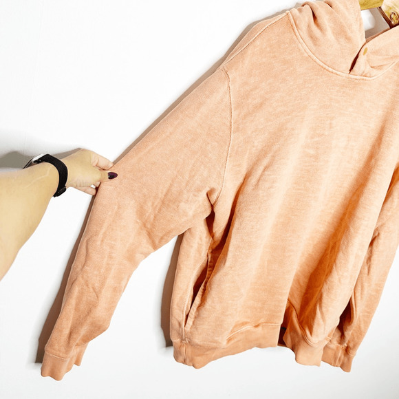 OUTERKNOWN Sur Snap Hoodie Grapefruit orange hemp cotton womens l LARGE - Picture 3 of 9